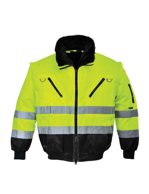 Pilotenwarnjacke 3in1 gelb/schwarz Portwest