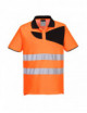 2Warning polo shirt pw2 orange/black Portwest