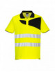 2PW2 Warnpoloshirt gelb/schwarz Portwest