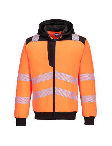 PW3 Warn-Hoodie orange/schwarz Portwest