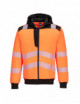 Warning hoodie with hood pw3 orange/black Portwest