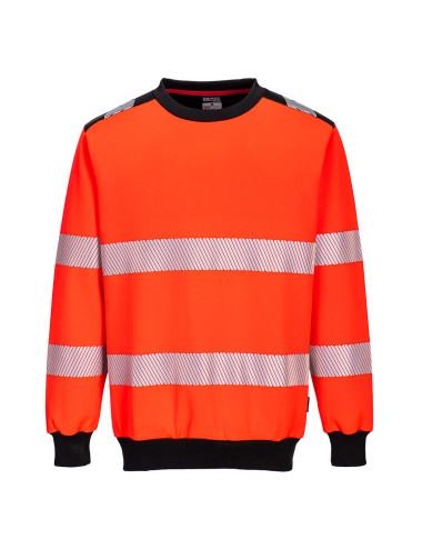PW3 rot/schwarzes Warnsweatshirt Portwest