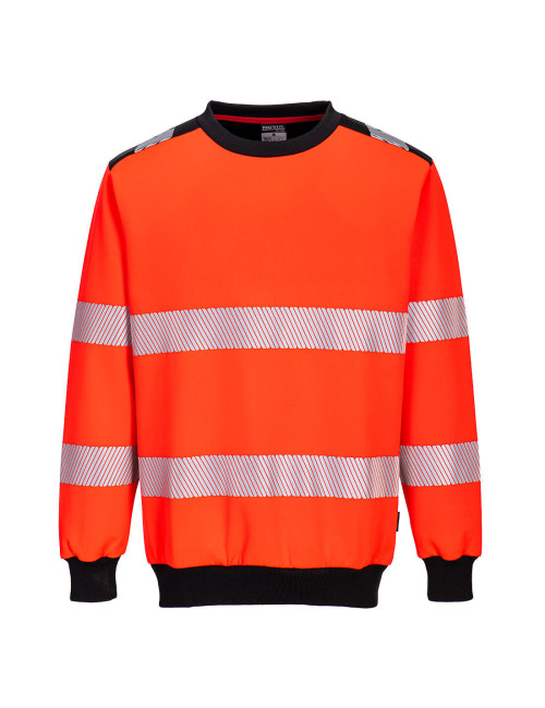 PW3 rot/schwarzes Warnsweatshirt Portwest