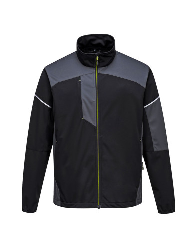 Bluza robocza pw3 flex shell czarno/szary Portwest