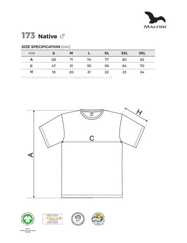 Koszulka męska native (gots) 173 migdałowy Adler Malfini®