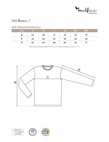 Premium® men`s T-shirt brave 155 light anthracite Adler Malfini