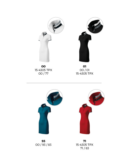 Dress up 271 white MALFINI Premium Women`s cotton pencil dress