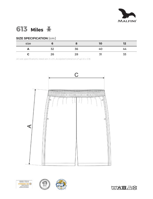 Szorty dziecięce miles 613 czerwony Adler Malfini®