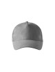 MALFINI Unisex cap, five-panel cut, 307, gray gray embroidery, print