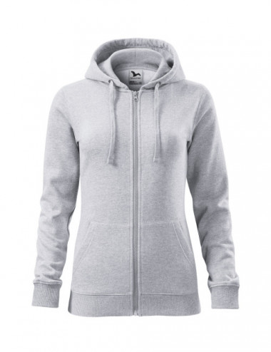 Women`s trendy zipper sweatshirt 411 light gray melange Adler Malfini®