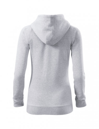 Trendiges Damen-Reißverschluss-Sweatshirt 411 Hellgrau Melange Adler Malfini®