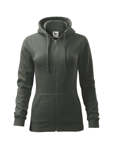 Women`s trendy zipper sweatshirt 411 dark khaki Adler Malfini®
