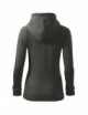 2Women`s trendy zipper sweatshirt 411 dark khaki Adler Malfini®
