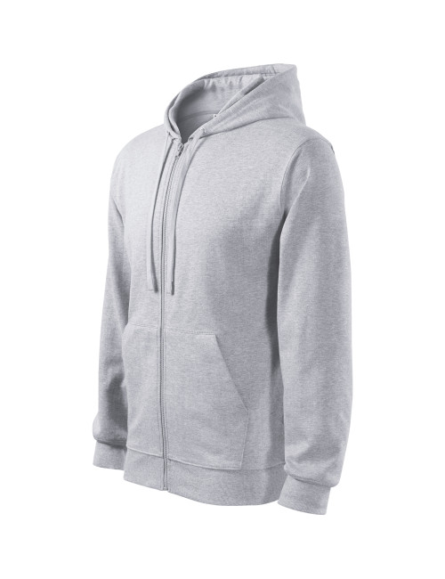 Men`s trendy zipper sweatshirt 410 light gray melange Adler Malfini®