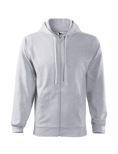 Men`s trendy zipper sweatshirt 410 light gray melange Adler Malfini®