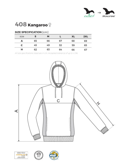 Damen-Sweatshirt Känguru 408 Erbse Adler Malfini®