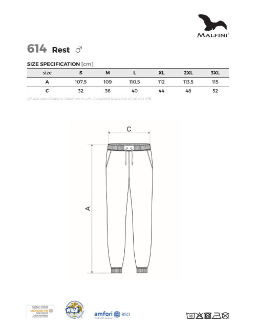 Men`s sweatpants rest 614 red Adler Malfini®