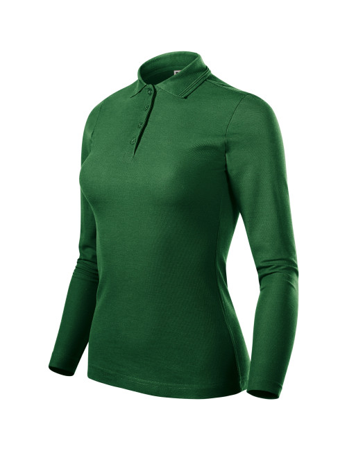 Women`s polo shirt pique polo ls 231 bottle green Adler Malfini®
