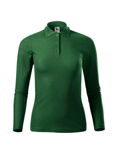 Women`s polo shirt pique polo ls 231 bottle green Adler Malfini®