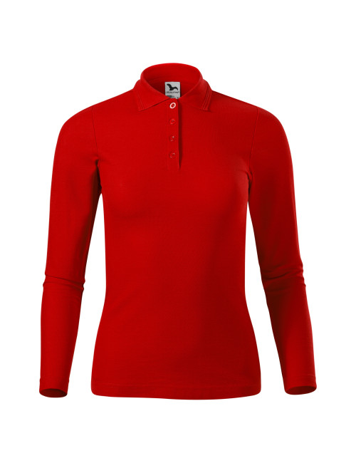 Damen-Poloshirt Piqué Polo LS 231 rot Adler Malfini®