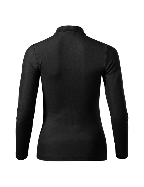 Women`s polo shirt pique polo ls 231 black Adler Malfini®