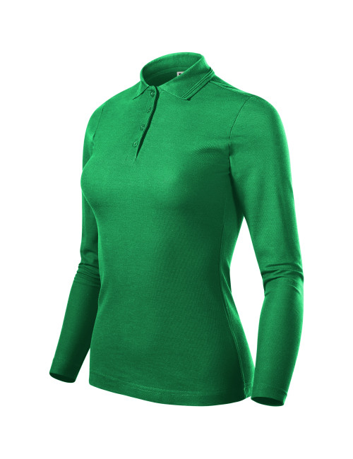Damen Poloshirt Piqué Polo LS 231 Grasgrün Adler Malfini®