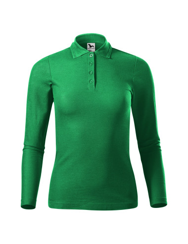 Damen Poloshirt Piqué Polo LS 231 Grasgrün Adler Malfini®