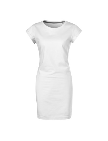 FREEDOM 178 Loose women`s tunic dress, white, MALFINI print