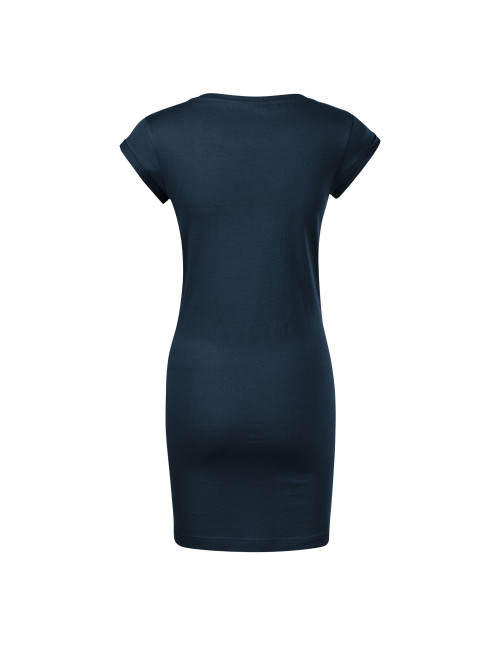 FREEDOM 178 Marineblau Lockere Damen-Tunika mit MALFINI-Logoprint