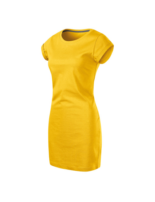 FREEDOM 178 yellow Loose women`s dress tunic MALFINI decorations