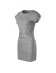 FREEDOM 178 dark gray melange Loose women`s tunic dress MALFINI