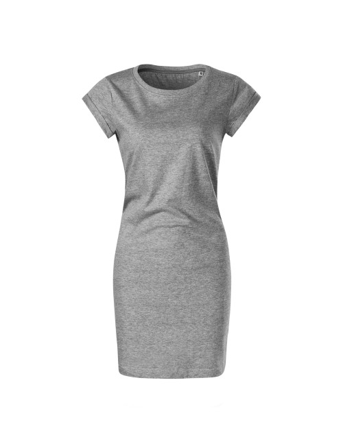 FREEDOM 178 dark gray melange Loose women`s tunic dress MALFINI