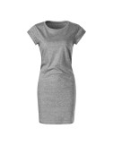 2Freedom 178 ciemnoszary melanż luźna sukienka damska tunika Malfini