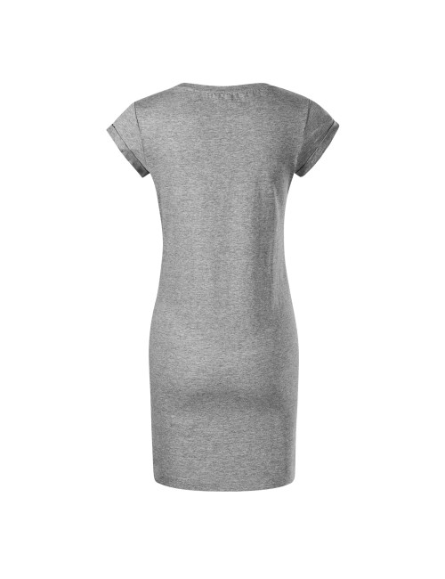 FREEDOM 178 dark gray melange Loose women`s tunic dress MALFINI