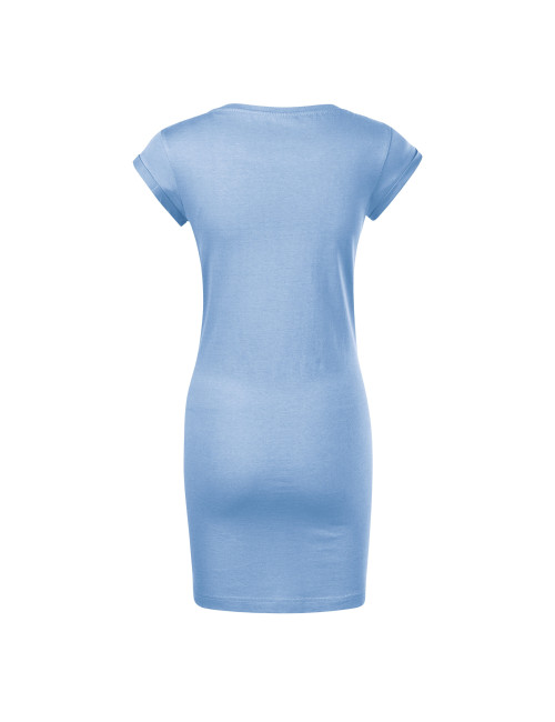 FREEDOM 178 Lockere blaue Damen-Tunika mit MALFINI-Logo-Aufdruck