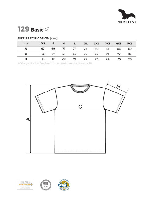 Basic 129 Frost Adler Malfini® T-Shirt für Herren
