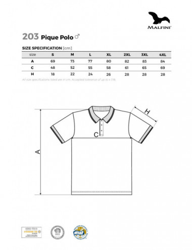 Koszulka polo męska pique polo 203 stalowy Adler Malfini®