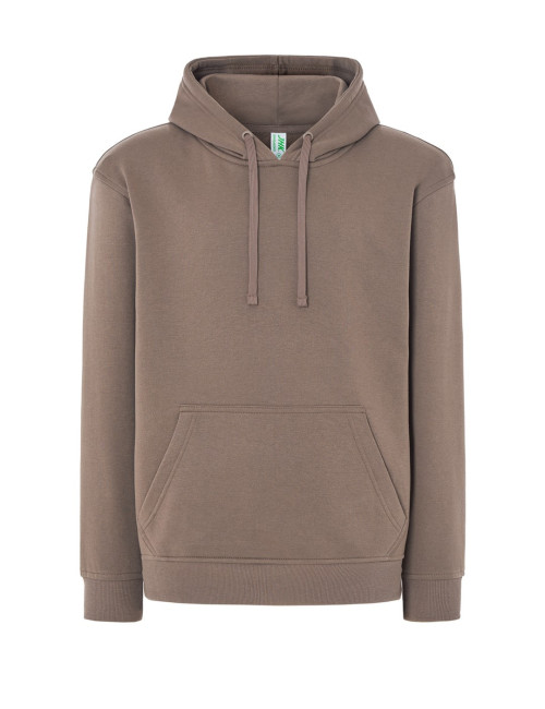 "Men's Malfini Kangaroo Sweatshirt in Brown with Custom Logo & Print 