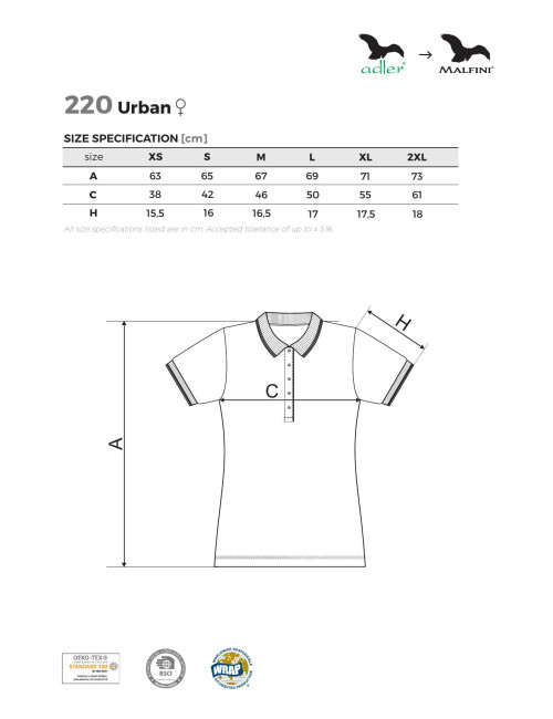 Damen-Urban-Poloshirt 220 Khaki Adler Malfini®