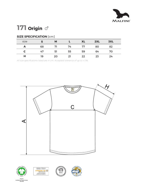 Men`s t-shirt origin (gots) 171 fuchsia Adler Malfini®