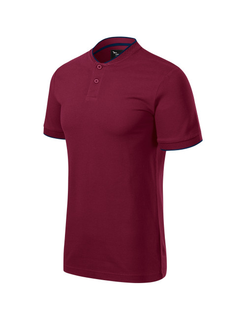 Diamond 273 garnet MALFINI Premium Men`s polo shirt with burgundy print