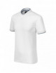 2Diamond 273 white premium men`s polo shirt by Malfini