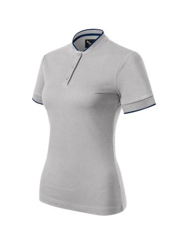 Diamond 274 silver gray MALFINI Premium Women`s polo shirt with print