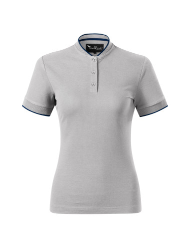 Diamond 274 silver gray MALFINI Premium Women`s polo shirt with print