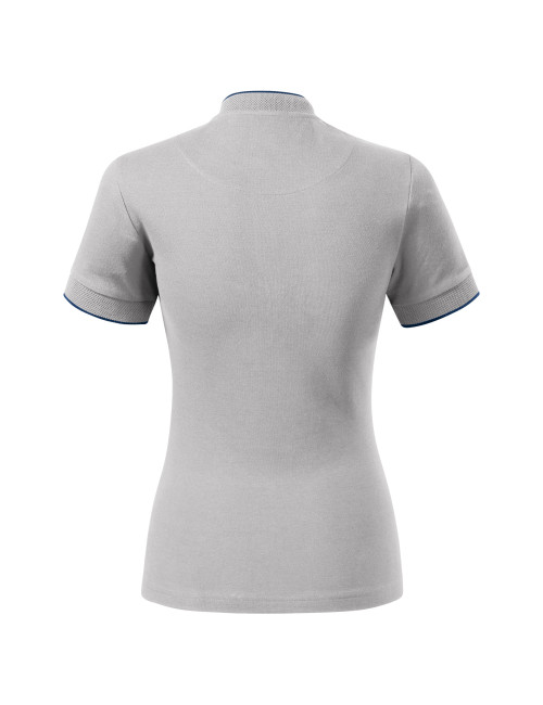 Diamond 274 silver gray MALFINI Premium Women`s polo shirt with print