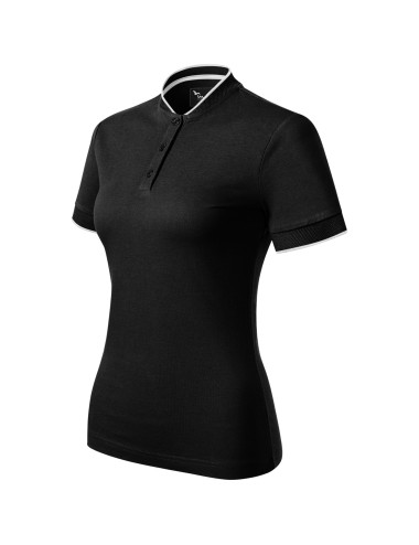 Diamond 274 Malfini Women`s polo shirt, black, 100% cotton, print
