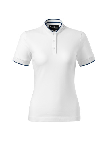 Diamond 274 white MALFINI Premium Women`s polo shirt with logo embroidery