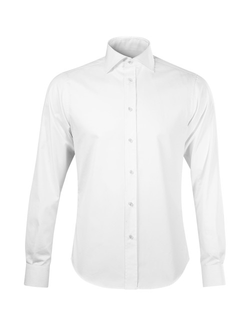 Men`s white Journey 264 MALFINI Premium shirt, 100% cotton, embroidery