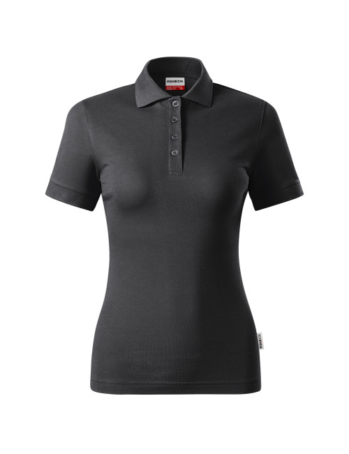Resist Heavy Polo R21 Ebenholzgraues Malfini Rimeck®-Poloshirt für Damen