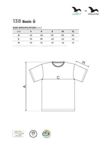 Basic 138 Military Adler Malfini® T-Shirt für Kinder